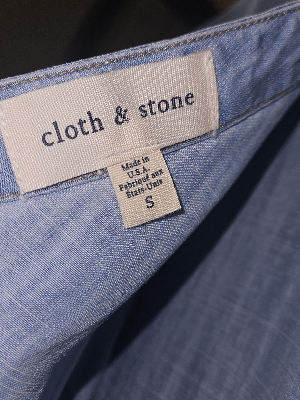 cloth & stone Light Blue Denim-Look Long Sleeve Top - Picture 3 of 6